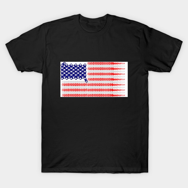 Bike USA Flag T-Shirt by mailboxdisco